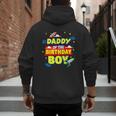 Daddy Of The Birthday Astronaut Boy Outer Space Theme Party Men's Hoodie Back Print