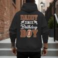 Daddy Of The Birthday Boy Football Party Family Matching Men's Hoodie Back Print