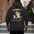Daddy Of The Birthday Girl Dabbing Unicorn Princess And Dad Men's Hoodie Back Print