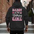 Daddy Of The Birthday Girl Family Pink Coquette Bow Men's Hoodie Back Print