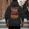 Daddy Of The Birthday Racer Race Car Party Family Matching Men's Hoodie Back Print