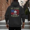 My Daddy Is My Hero Military Dad American Flag Army Proud Ar Men's Hoodie Back Print