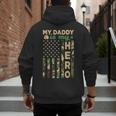 My Daddy Is My Hero Military Dad US Flag Father’s Day Men's Hoodie Back Print