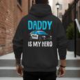 Daddy Is My Hero Police Toddler Police Officer Cop Boys Kids Men's Hoodie Back Print