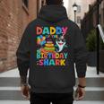 Daddy Of The Shark Birthday Dad Matching Family Men's Hoodie Back Print