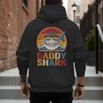 Daddy Shark Retro Shark Shirt Pajamas For Dad Dad Men's Hoodie Back Print