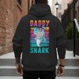 Daddy Shark Retro Vintage Dad Men's Hoodie Back Print