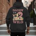 Daddy Of The Two Wild Zoo 2nd Birthday Safari Jungle Animal Men's Hoodie Back Print