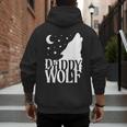 Daddy Wolf Matching Family Tribe Wolves Moon Men's Hoodie Back Print Daddy Wolf Matching Family Tribe Wolves Moon Men's Hoodie Back Print