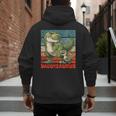 Daddysaurus Father's Day Best Dad T-Rex Papa Men's Hoodie Back Print