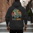 DaddysaurusRex Dinosaur Daddy Saurus Family Matching Dad Men's Hoodie Back Print