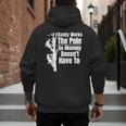 Dads Electrical Lineman Gear Husband & Lineman Wife Men's Hoodie Back Print