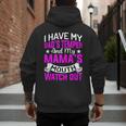 I Have My Dad's Temper & My Mama's Mouth Daughter Kids Men's Hoodie Back Print
