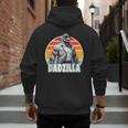 Dadzilla The Rad Dad Kaiju Vibes Men's Hoodie Back Print