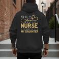 My Daughter Is A Nurse Proud Nurse's Mom Dad RN LPN Family Men's Hoodie Back Print
