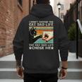 I Didn't Choose The Cat Dad Life Funny Cat Lovers Vintage Men's Hoodie Back Print