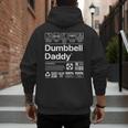 Dumbbell Daddy And Dad Gym Workout Father Men's Hoodie Back Print