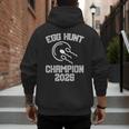 Egg Hunt Champion 2025 First Time Dad Pregnancy Reveal Men's Hoodie Back Print