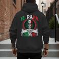 El Papa Mas Chingon Mexican Dad Husband Regalo Flag Men's Hoodie Back Print