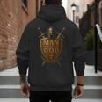 Faithful Warrior Man Of God Christian Men Knight Armor Dad Men's Hoodie Back Print