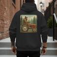 Farmer Men Tractor Rancher Farm Dad Distressed Men's Hoodie Back Print