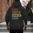 Father Husband Dominican Legend Dominica Dad Father's Day Men's Hoodie Back Print