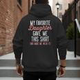 My Favorite Daughter Gave Me This Shirt Dad Mom Men's Hoodie Back Print