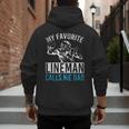 My Favorite Lineman Calls Me Dad American Football Lineman Men's Hoodie Back Print