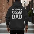 My Favorite Soccer Player Calls Me Dad Fathers Day Men's Hoodie Back Print