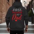 My First Valentine As Dad 2025 For a Proud New Father Men's Hoodie Back Print