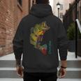 Fishing Shirts PEACOCK BASS Fishing Art Shirt For Dad Men's Hoodie Back Print