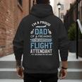 Flight Attendant Shirt For Dad Father Flight Attendant Men's Hoodie Back Print