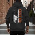 Football Kicker Dad Of A Football Kicker Father US Flag Men's Hoodie Back Print