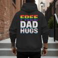 Free Dad Hugs Pride Flag Month LGBTQ Transgender Support Men's Hoodie Back Print Free Dad Hugs Pride Flag Month LGBTQ Transgender Support Men's Hoodie Back Print