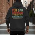 Fur Dad Man Myth Snack Dealer Paw Cat Dog Father's Day Men's Hoodie Back Print