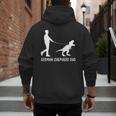German Shepherd Dad Dinosaur GSD Owners Father's Day Men's Hoodie Back Print German Shepherd Dad Dinosaur GSD Owners Father's Day Men's Hoodie Back Print