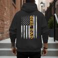 Girl Dad Father's Day Dad Daughter Dad Of Girls Outnumbered Men's Hoodie Back Print