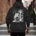 Goldendoodle Alien UFO Taking a Selfie Dog Mom Dad Men's Hoodie Back Print