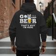 Golf And Beer Joke Dad Fathers Day Drinking Birthday Small Men's Hoodie Back Print Golf And Beer Joke Dad Fathers Day Drinking Birthday Small Men's Hoodie Back Print