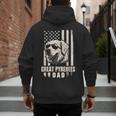 Great Pyrenees Dog Dad American Flag For Father Men Men's Hoodie Back Print Great Pyrenees Dog Dad American Flag For Father Men Men's Hoodie Back Print