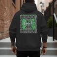 Green Sport Loud Proud Cheer Coach Dad Father's Day Men's Hoodie Back Print