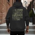 Guns Don't Kill People Dads With Pretty Daughters Humor Dad Men's Hoodie Back Print