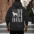 Heeler Dad Flag Vintage Blue Red Cattle Dog Patriot Men Men's Hoodie Back Print