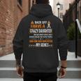 Humor Daddy Mommy Back Off I Have a Crazy Daughter Men's Hoodie Back Print