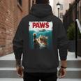 Humorous Paws Parody Cat Mouse For Cat Lover Cat Mom Cat Dad Men's Hoodie Back Print