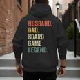 Husband Dad Board Game Night Legend Father Vintage Men's Hoodie Back Print Husband Dad Board Game Night Legend Father Vintage Men's Hoodie Back Print