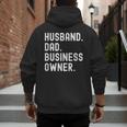 Husband Dad Business Owner CEO Entrepreneur Men Men's Hoodie Back Print