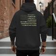 Husband Daddy Protector Hero Fathers Day Camo American Flag Men's Hoodie Back Print