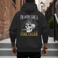 I'm Aging Like a Fine Cigar Skull Dad Retro Adult Men's Hoodie Back Print
