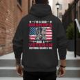 I'm A Dad Grandpa And Veteran Papa Grandpa Fathers Day Men Men's Hoodie Back Print